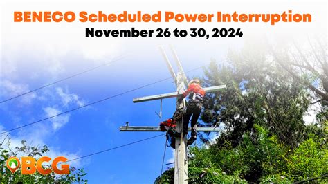 beneco power interruption schedule today|BENECO Power Interruption Schedule from November 28 .